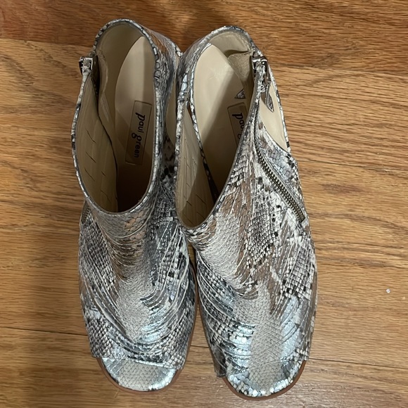 Paul green chunky heel peep toe sling back zipper sandals/heels/booties sz 7 - Picture 13 of 13